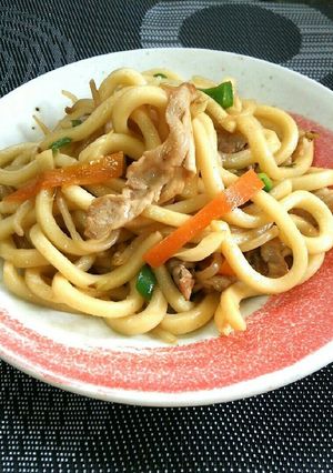 焼き肉のタレde超簡単♡焼き肉うどん♪-レシピのメイン写真