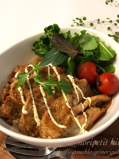 簡単♡うまぁーい!ガリバタ醤油de豚丼♡-レシピのメイン写真