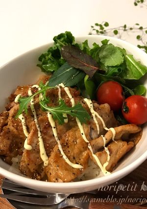 簡単♡うまぁーい！ガリバタ醤油de豚丼♡-レシピのメイン写真