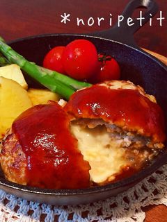 秘密は2つ♡ふっくらジューシーハンバーグ-レシピのメイン写真