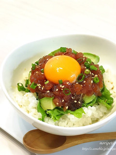 カフェ風♡アボカド&まぐろユッケ丼♡-レシピのメイン写真