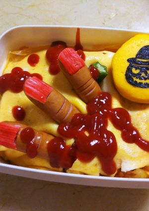ハロウィンホラー弁当-レシピのメイン写真