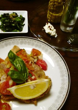 ミラノ風カツレツ　トマトドレッシング-レシピのメイン写真