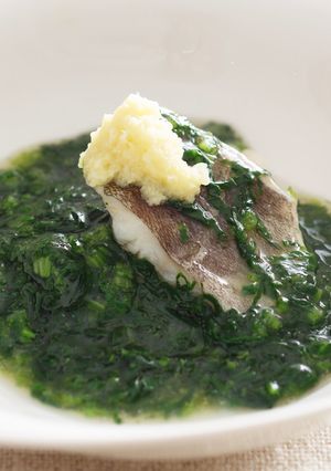 タラのレンジ蒸し　ほうれんそうあんかけ-レシピのメイン写真