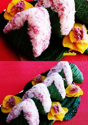 ラブリーピンク菊のおにぎりちゃん＾＾♡-レシピのメイン写真