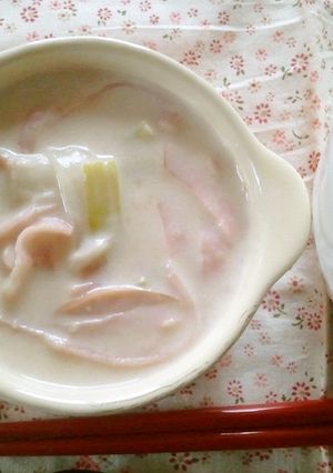 わける派・ねぎだくハムシチュー-レシピのメイン写真