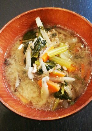豚汁もどきの簡単あったか味噌汁-レシピのメイン写真