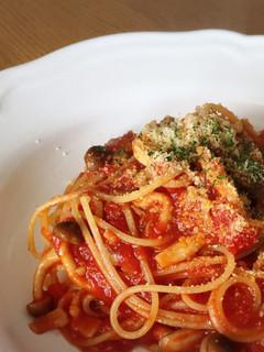 ダシダで★キノコたっぷりトマトスパゲティ-レシピのメイン写真