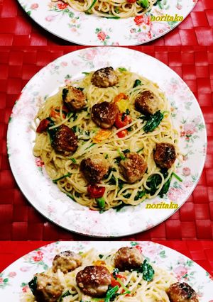 肉団子パスタ☆ミルキーガリバタソース！-レシピのメイン写真