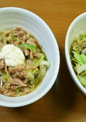 レンジで３分☆キャベツとツナの煮浸し風☆-レシピのメイン写真