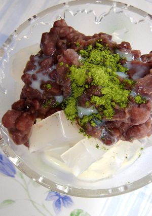 抹茶あずきミルキー寒天（あんみつ風）-レシピのメイン写真