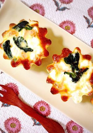 リコッタで☆鮭ほうれん草の皮なしキッシュ-レシピのメイン写真