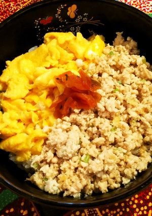 鶏そぼろと卵の親子どんぶり-レシピのメイン写真