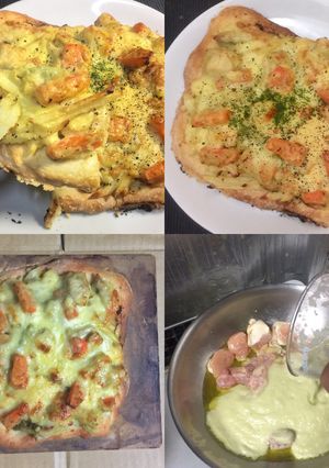お腹に優しい野菜のソースでグラタンピザ-レシピのメイン写真