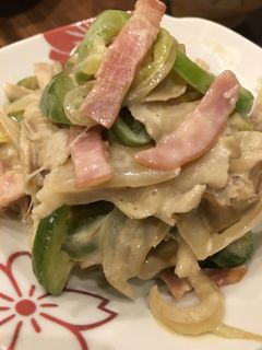 舞茸ベーコンのマヨ醤油炒め-レシピのメイン写真