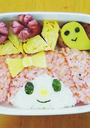 マイメロ弁❥マイメロディーキャラ弁-レシピのメイン写真