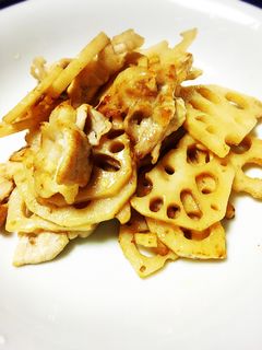 レンコンと豚肉のマヨ炒め-レシピのメイン写真