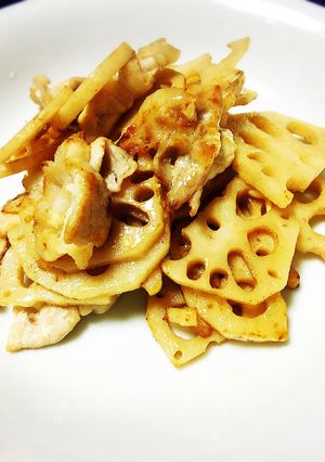 レンコンと豚肉のマヨ炒め-レシピのメイン写真