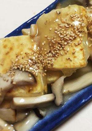【節約】豆腐ステーキのきのこあんかけ-レシピのメイン写真