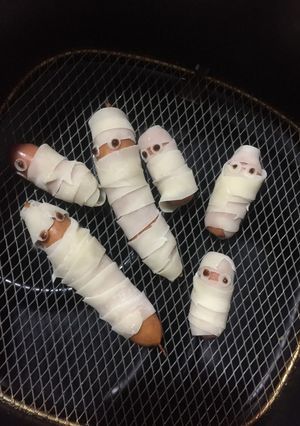 ソーセージミイラinノンフライヤー-レシピのメイン写真