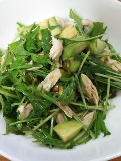 アボカドと水菜の和風サラダ-レシピのメイン写真