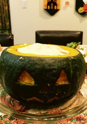 ハロウィンに!まるごとかぼちゃバーグ-レシピのメイン写真