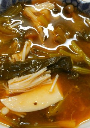ランチにも♡小松菜きのこのケチャスープ♪-レシピのメイン写真