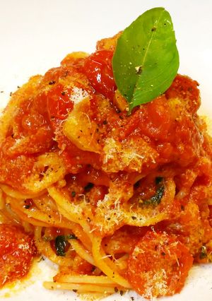 有機で美味しいトマトソースパスタ-レシピのメイン写真