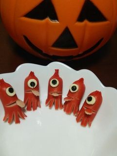 ハロウィン♪おばけウィンナー!-レシピのメイン写真