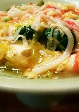 豆腐とブロッコリーのあんかけかに玉-レシピのメイン写真