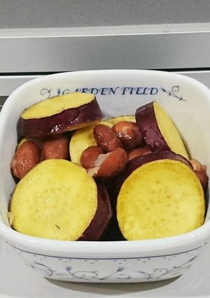 さつま芋と煮豆の金時豆を仲良しレンチン♪-レシピのメイン写真