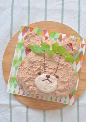 簡単くまのがっこうジャッキーキャラケーキ-レシピのメイン写真