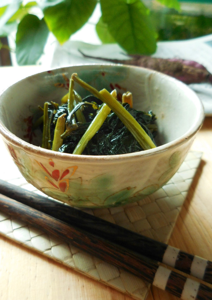 さつまいもの葉っぱ炒め煮-レシピのメイン写真