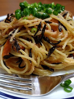 リメイク!ひじきの煮物と明太子のパスタ-レシピのメイン写真