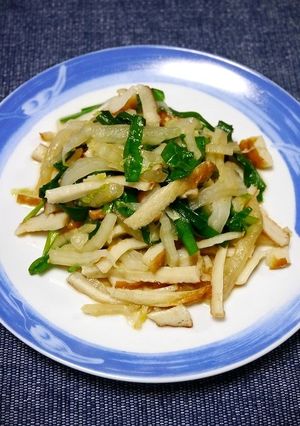 簡単！竹輪と白菜のダシ炒め-レシピのメイン写真