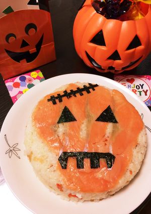 ハロウィン♡スカルのケーキ寿司-レシピのメイン写真
