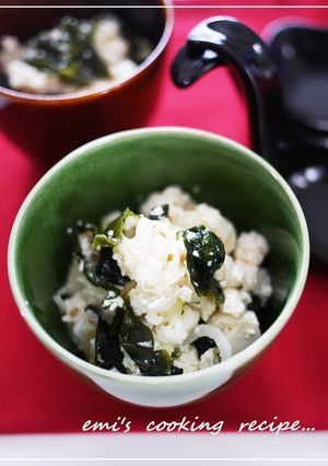 ３ステップ簡単♪豆腐とわかめでナムル風-レシピのメイン写真
