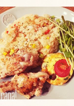 炊飯器でエビピラフ-レシピのメイン写真