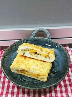 卵焼き★フライドオニオンとチーズ入り-レシピのメイン写真