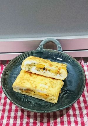 卵焼き★フライドオニオンとチーズ入り-レシピのメイン写真