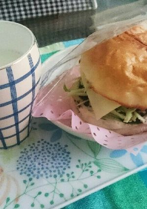 家にあるもので！朝ごはんハンバーガー！-レシピのメイン写真