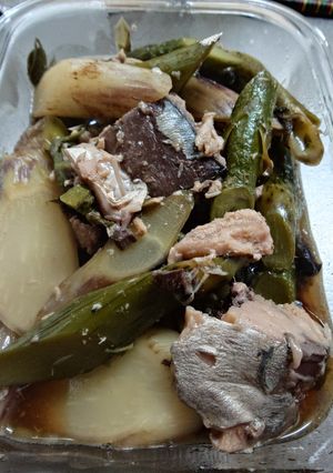 ウドとサバ缶の煮物-レシピのメイン写真