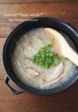すりレンコンとキノコの中華風スープ-レシピのメイン写真