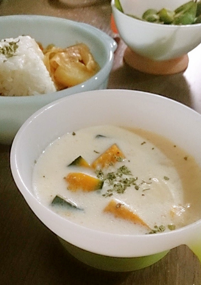 ごろっとかぼちゃの豆乳スープ♪-レシピのメイン写真