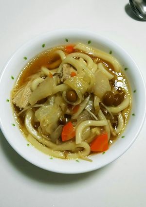くばら「あごだしつゆ」であったかうどん-レシピのメイン写真