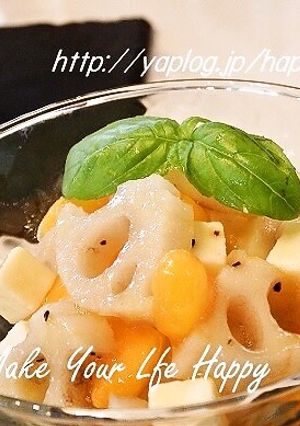 レンコンと柿☆ヘルシーサラダ-レシピのメイン写真