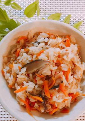 漬け汁の再利用じゃこ干し椎茸炊き込みご飯-レシピのメイン写真