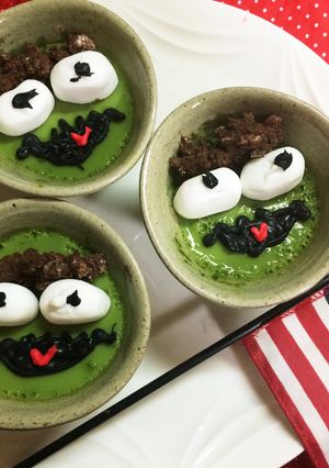 簡単オスカーの抹茶プリン☆ハロウィン-レシピのメイン写真
