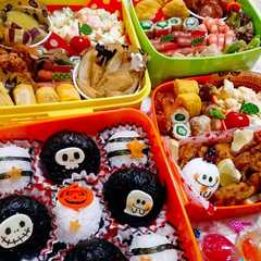 ☆運動会に可愛くハロウィン弁当☆キャラ弁-レシピのメイン写真