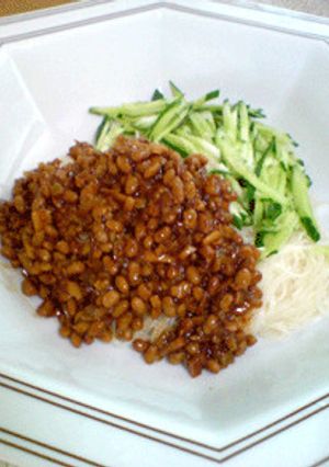 納豆でジャージャー素麺-レシピのメイン写真